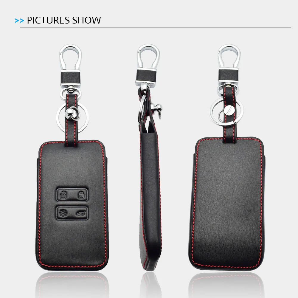 Leather Car Key Cover for Renault & Dacia - Captur, Koleos, Kadjar, Arkana, Megane, Duster, Sandero