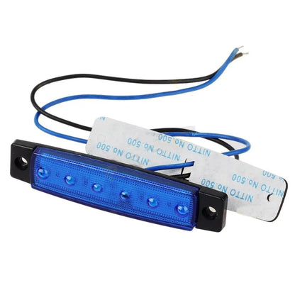 Car LED Side Marker Light 12V/24V – 6 SMD, Auto Truck Trailer Warning Lamp