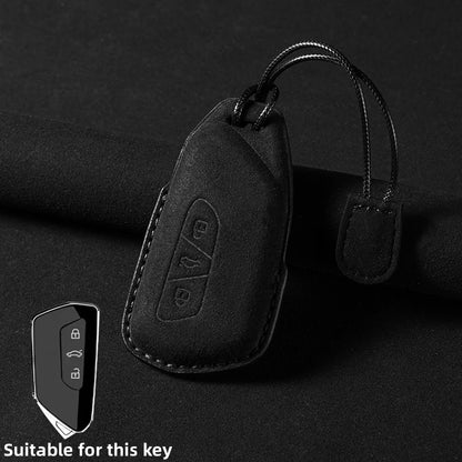 Leather Car Key Cover Volkswagen Golf 8 ID.3 ID.4 Skoda Octavia SEAT Leon