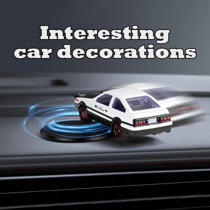 Car ornaments, interior decor, drift tail, swinging & rotating toy model for center console