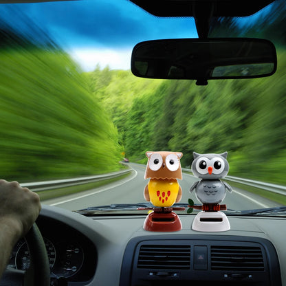 Dancing Owl Solar-Powered Car Dashboard Ornament