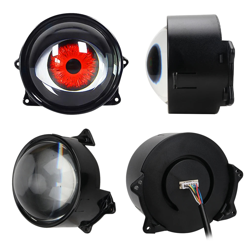 3D Dynamic LED Devil Eye Retrofit Kit – 3" Lens, 12V for Car & Motorcycle