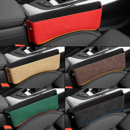 Suede Car Seat Gap Organizer – PU Leather Storage Pocket & Crevice Filler