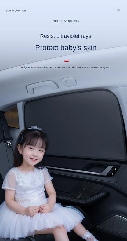 Car window magnetic sunshade heat insulation cloth cover