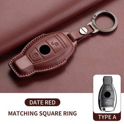 Mercedes Benz Key Fob Cover - Leather Case for A C E S G Class AMG