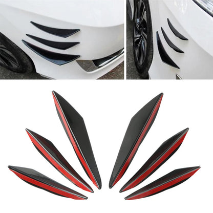 4/6pcs Universal Front Bumper Lip Splitter Canards Spoiler