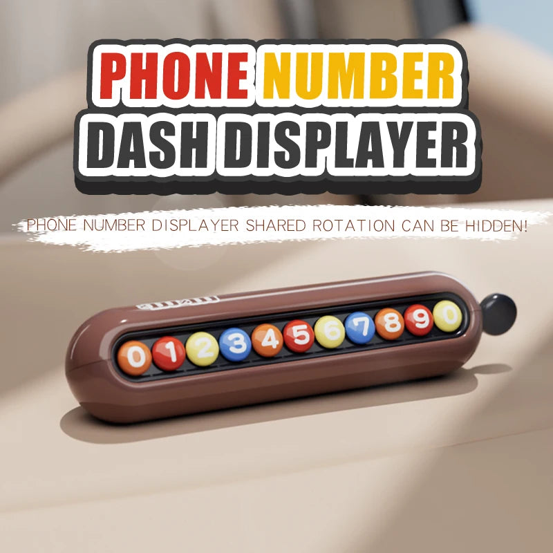 Car Temporary Parking Number Plate – Dashboard Phone Displayer & Interior Decor