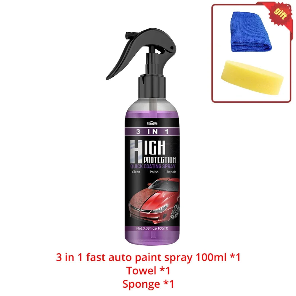 30/100ML 3+1 High Protection Fast Car Paint Spray, Auto Cleaning & Color Change Coating