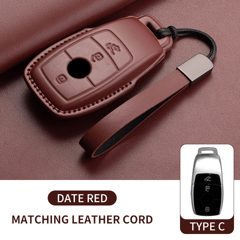 Mercedes Benz Key Fob Cover - Leather Case for A C E S G Class AMG