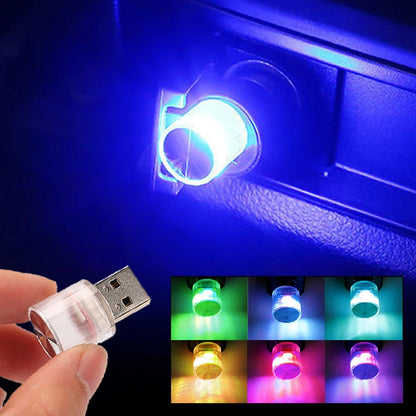 Car Mini USB LED Ambient Light – Portable, Plug & Play Interior Decoration