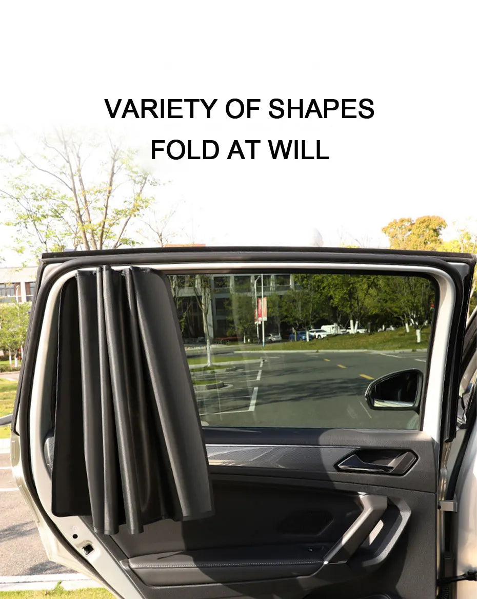 SEAMETAL Car Sun Shade – Magnetic, UV Block, Anti-Glare Privacy Curtain