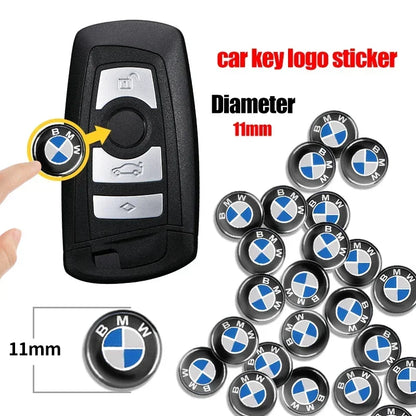 4 Pcs 3D Remote Key Sticker - 11/14mm