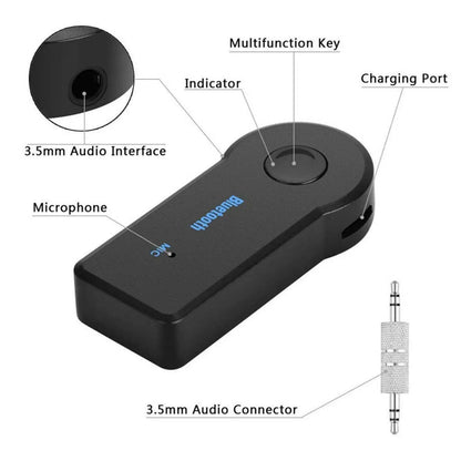 2-in-1 Bluetooth Receiver Adapter 3.5mm Car Music Aux Handsfree