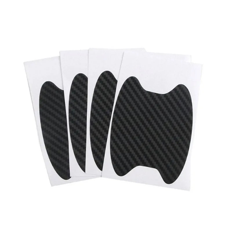 Car Door Handle Scratch Protector - Carbon Fiber, 4Pcs Set