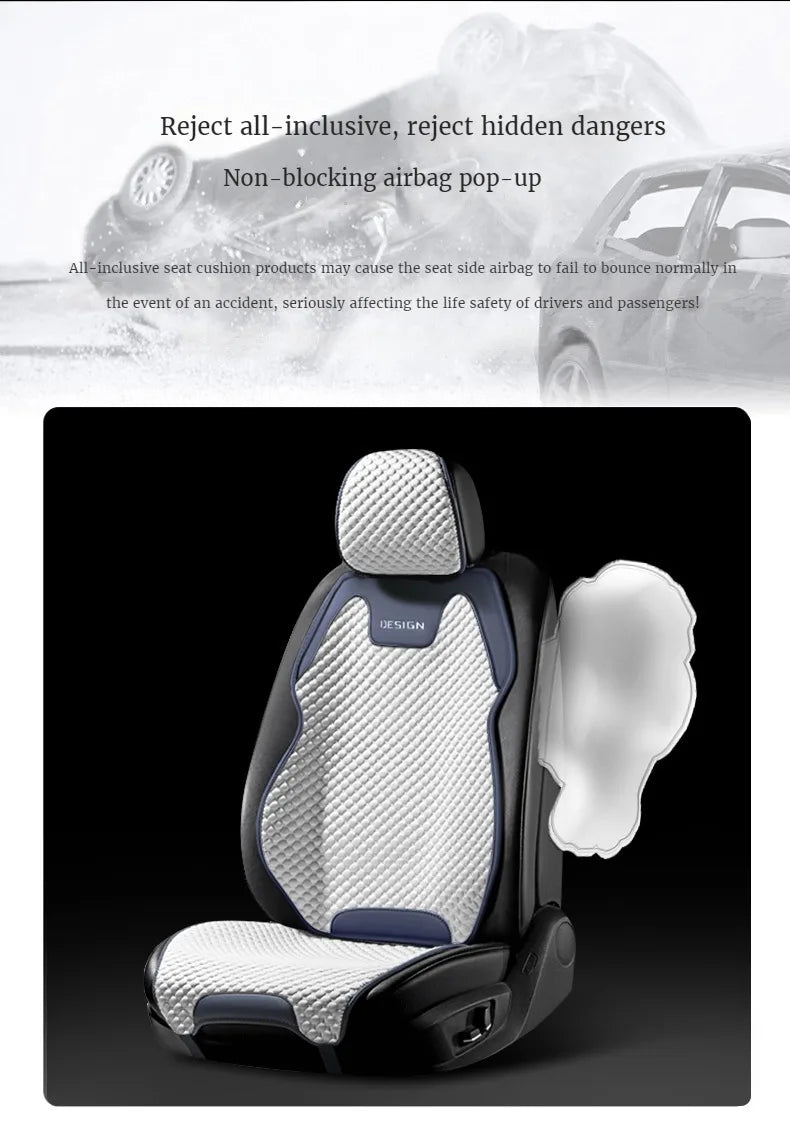 Ice Silk Car Seat Cushion – Ventilated, Durable, All-Season, Universal Fit