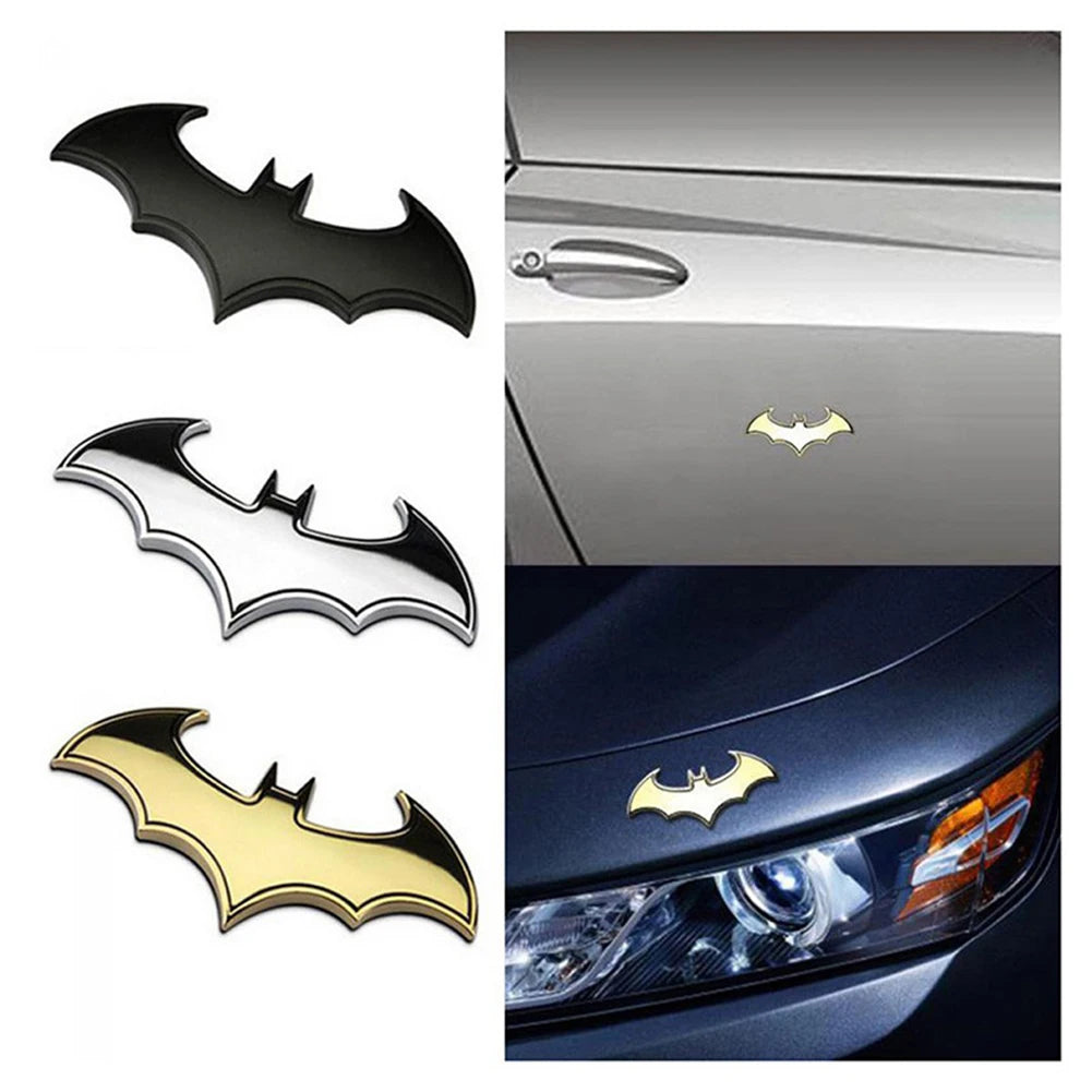 3D Metal Bat Car Emblem Sticker - Auto/Motorcycle Decoration Badge