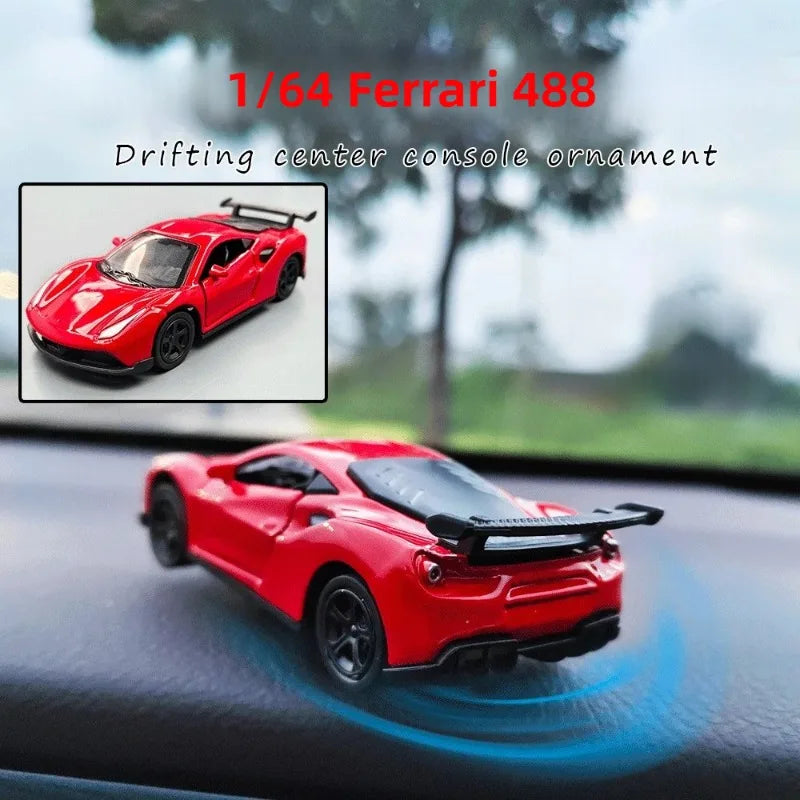 Sports Car Drift Rotating Ornament – Racing Dashboard Decoration