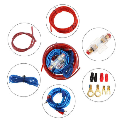 1500W AUX Kit 60AMP Fuse 8GA Power Cable Car Audio Wire Copper Clad