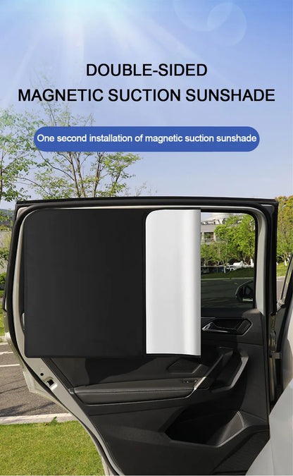 SEAMETAL 2Pcs Magnetic Car Sunshade – UV Block, Anti-Glare, Privacy Curtains