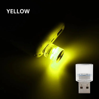 Car Mini USB LED Ambient Light – Portable Plug & Play Interior Lamp