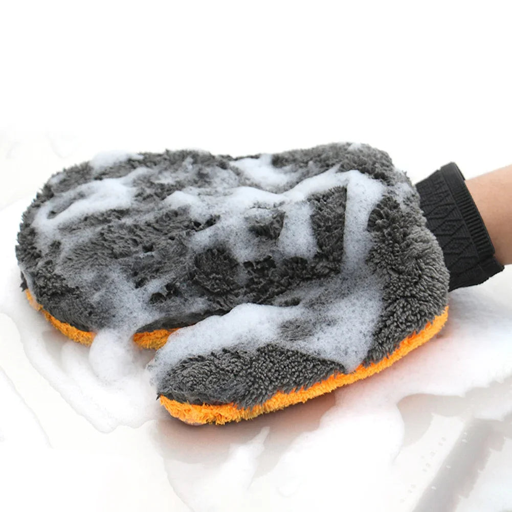 Car Wash Mitt Microfiber Cleaning Glove for Car, Furniture, and Glass