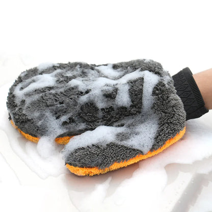 Car Wash Mitt Microfiber Cleaning Glove for Car, Furniture, and Glass