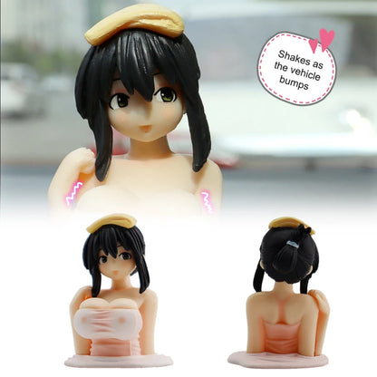 Shaking Chest Girl Car Dashboard Doll – Sexy, Cute, Plump Decoration