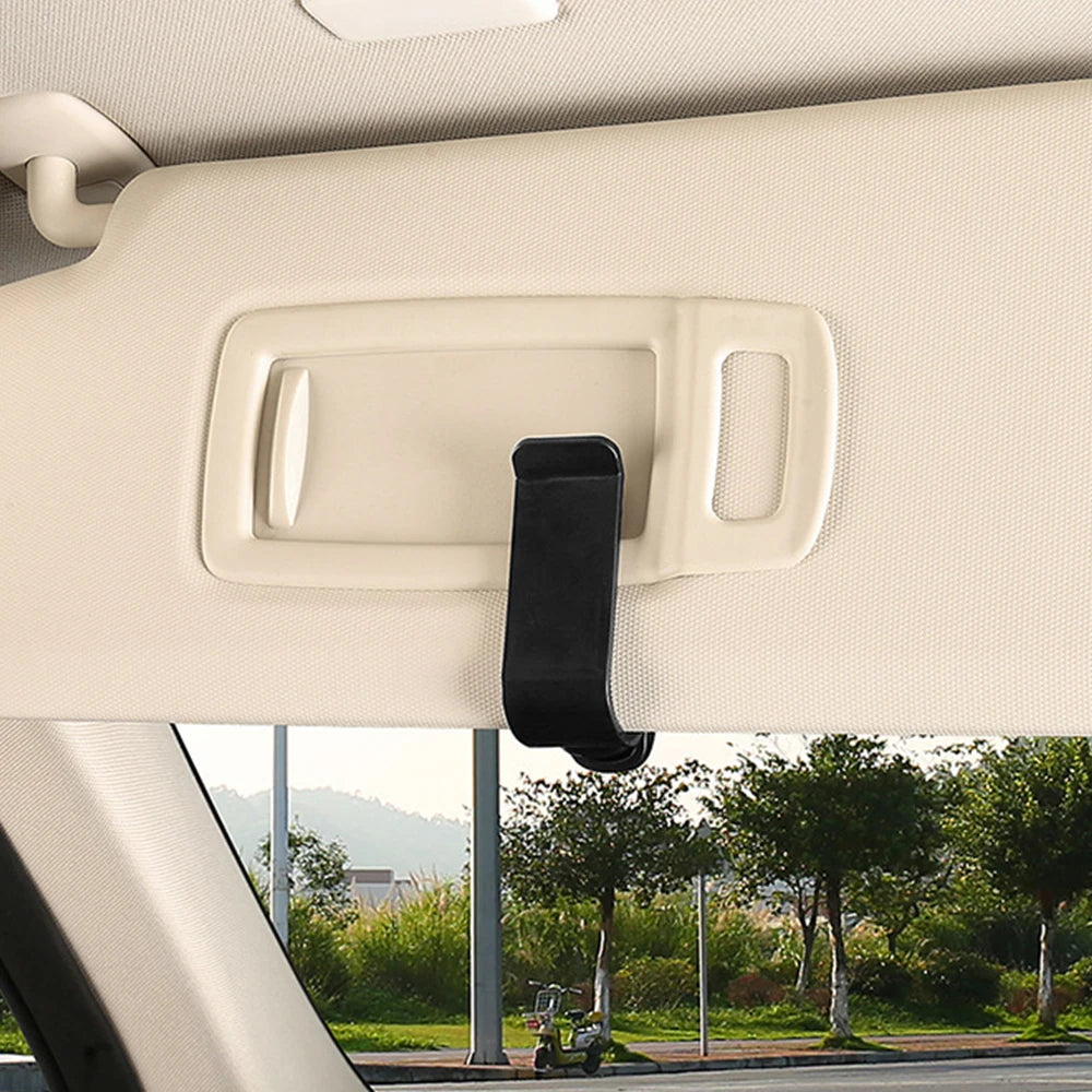 Car Sun Visor Glasses Holder – Universal Clip for Sunglasses, Cards & Tickets