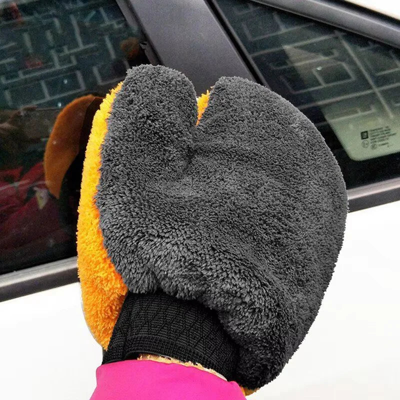 Car Wash Mitt Microfiber Cleaning Glove for Car, Furniture, and Glass