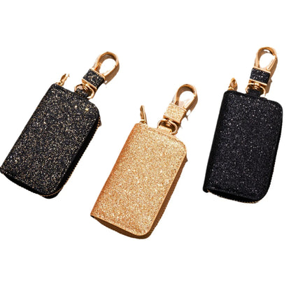 Mini Car Key Bag, Universal Key Storage, Star Sparkling Leather, Pendant Keychain, 8.7*5.5CM