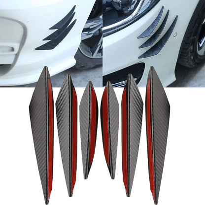 4/6pcs Universal Front Bumper Lip Splitter Canards Spoiler