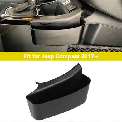 Gear Shift Side Storage Box for Jeep Compass 2017-2025 – Car Organizer Tray, ABS