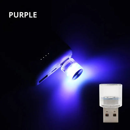 Car Mini USB LED Ambient Light – Portable Plug & Play Interior Lamp