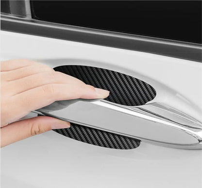 Car Door Handle Scratch Protector - Carbon Fiber, 4Pcs Set