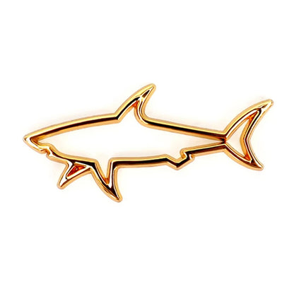 Car 3D Metal Shark Emblem Decal – Fuel Cap & Auto/Moto Decoration Badge