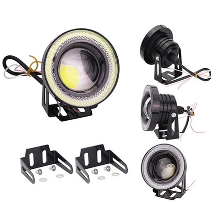 15W 6000K Car LED Angel Eyes DRL Fog Light 2.5" with Brackets