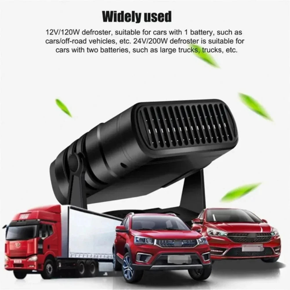 12V/24V Car Heater Fan, Portable Defroster, 120W Windshield Dryer