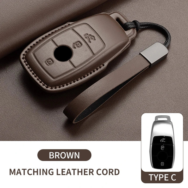 Mercedes Benz Key Fob Cover - Leather Case for A C E S G Class AMG