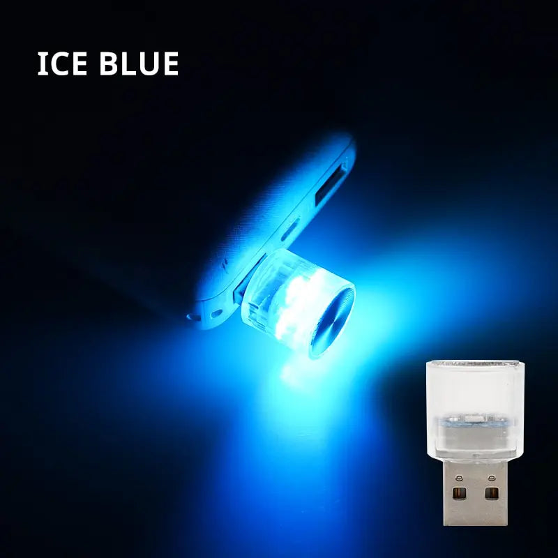 Car Mini USB LED Ambient Light – Portable Plug & Play Interior Lamp