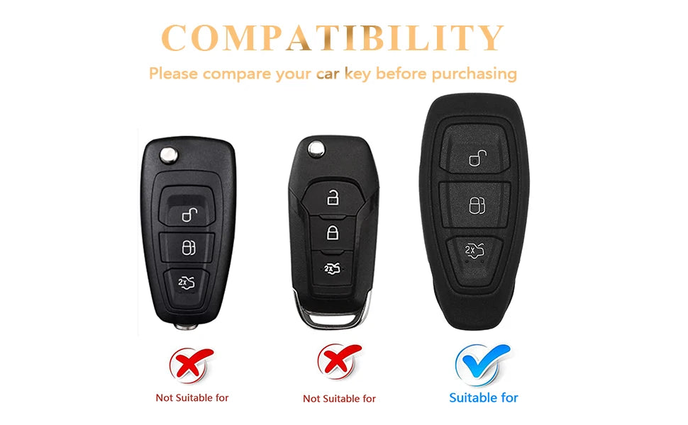 TPU Car Key Cover For Ford Focus Mondeo Fiesta Kuga