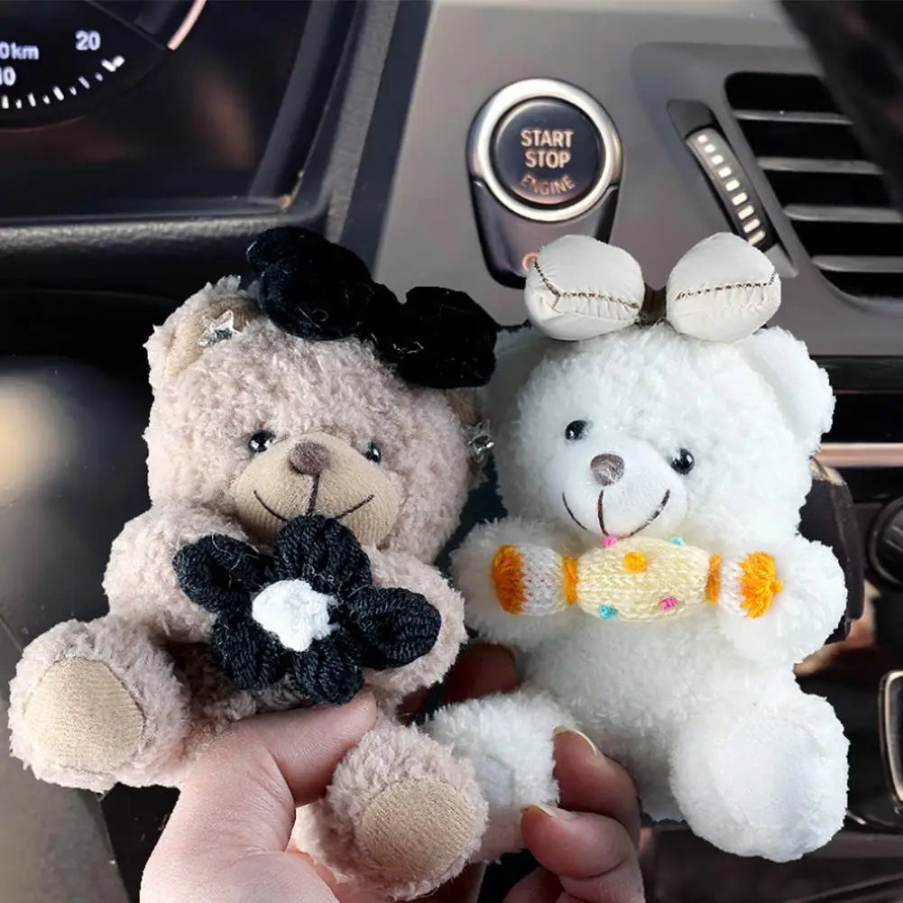 Cute Plush Car Clutch & Dashboard Decoration – Turn Signal, Rearview, Wiper Ornament