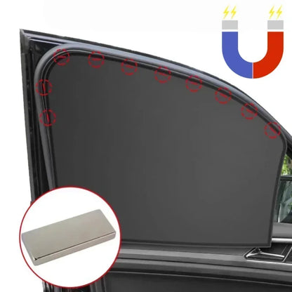 Magnetic Car Sunshade, UV Protection, Window Mesh, Front & Rear Cover, Auto Accessories