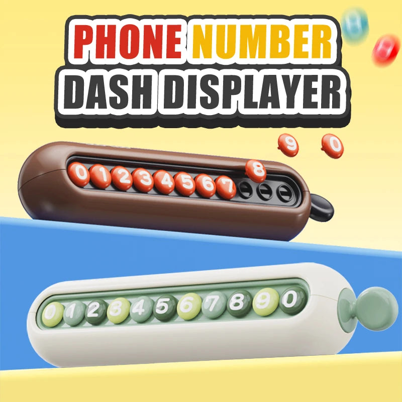 Car Temporary Parking Number Plate – Dashboard Phone Displayer & Interior Decor