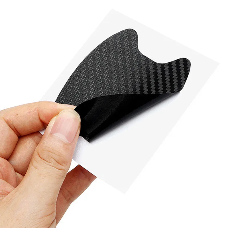 Car Door Handle Scratch Protector - Carbon Fiber, 4Pcs Set