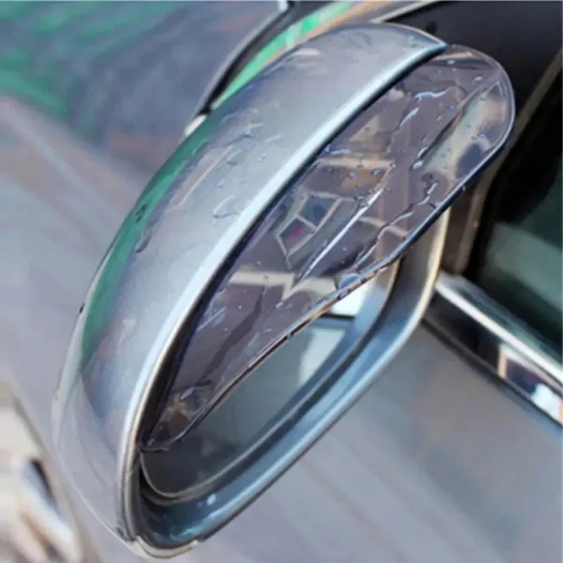 Car Mirror Eyebrow Rain Cover – Universal, Flexible PVC, Rainproof Blades