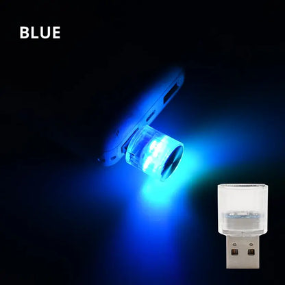 Car Mini USB LED Ambient Light – Portable Plug & Play Interior Lamp