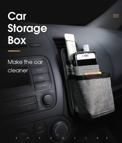 Car Air Outlet Hanging Storage Bag – Oxford Organizer, Phone Holder, Interior Accessory