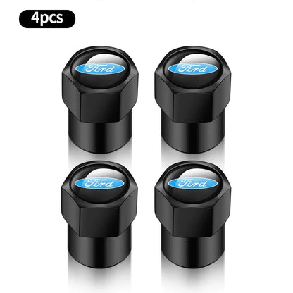 4Pcs Hexagon Valve Caps for Ford Fiesta, Kuga, Explorer, Mustang & More