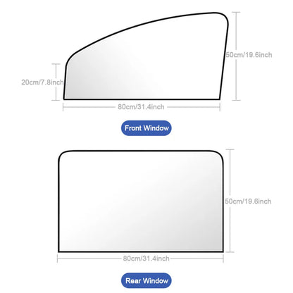 SEAMETAL Car Sun Shade – Magnetic, UV Block, Anti-Glare Privacy Curtain