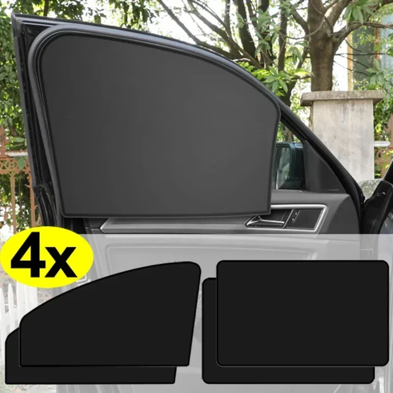 Magnetic Car Sunshade, UV Protection, Window Mesh, Front & Rear Cover, Auto Accessories